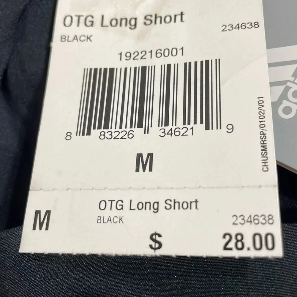 NWT Adidas OTG Long Shorts Slim Fit Black M